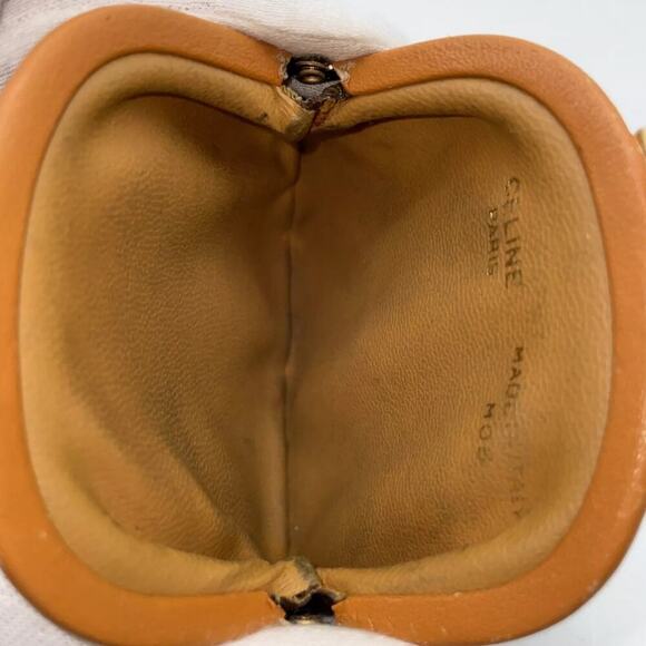 Celine Macadam Pattern PVC Leather Brown Clasp Purse Coin Case - Picture 4 of 5